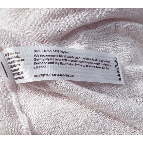 Eileen Fisher Sz PM Hemp Beige Off White  Sweater Duster Cardigan Short Sleeves - Picture 7 of 8